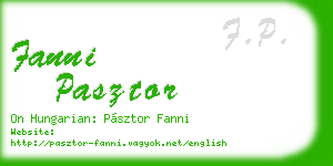 fanni pasztor business card